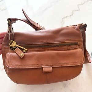 Fossil Brown Leather Crossbody Bag